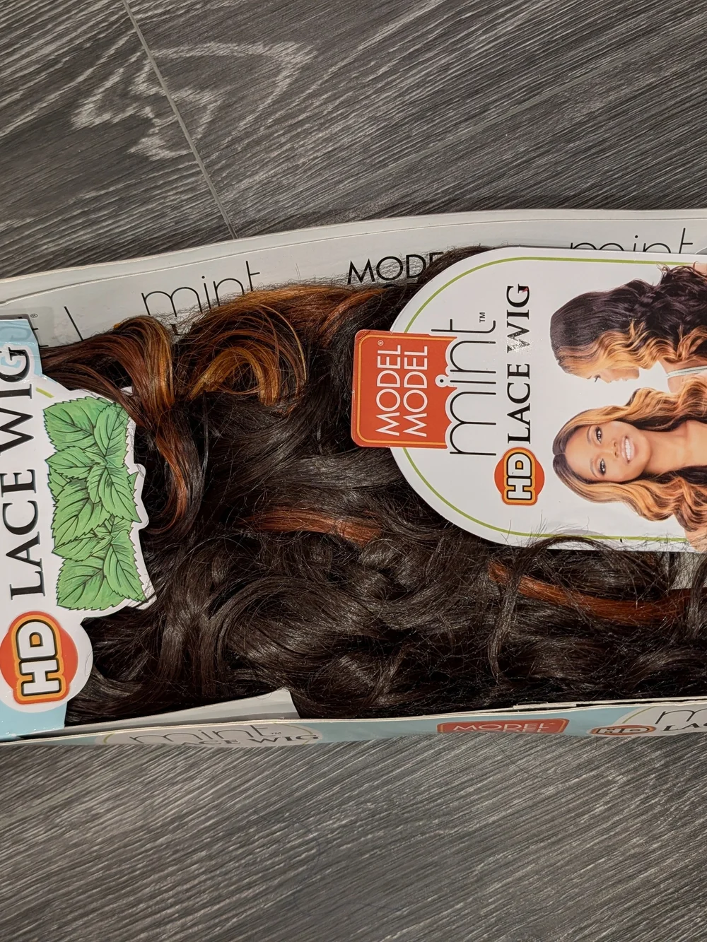 Mint HD Lace Wig ML-08 in Dark Brown with Copper Highlights